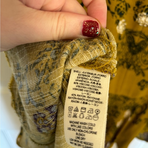 Free People Smooth Talker Tunic in Green/yellow - Picture 4 of 4